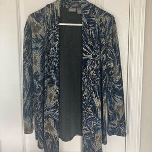 Chico's Blue Abstract Cardigan